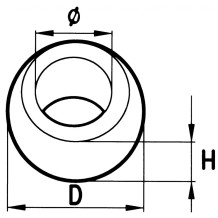 Rotula Senza Coni per Braccio Inferiore Ø22x56mm