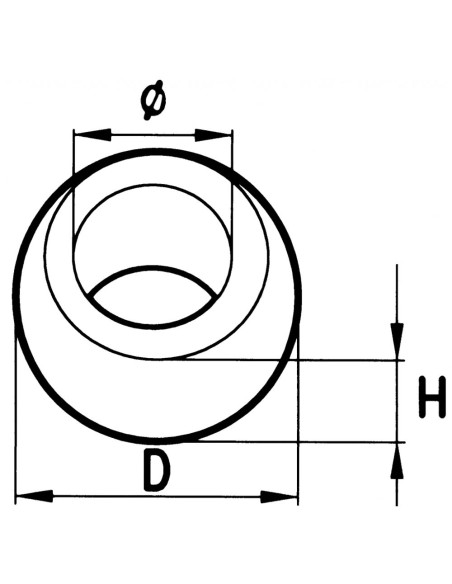 Rotula Senza Coni per Braccio Inferiore Ø38.4x64mm