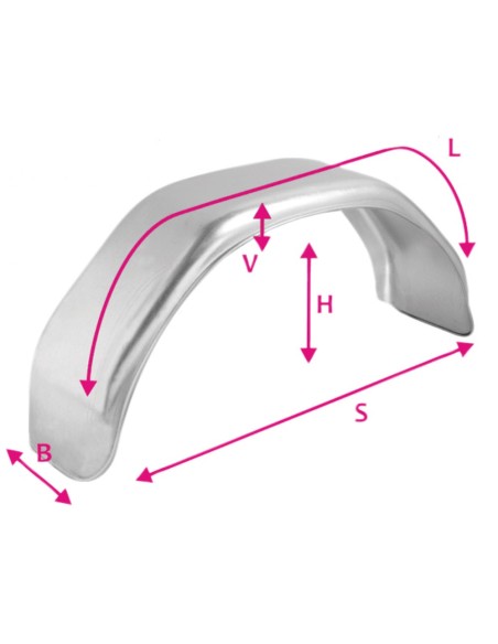 Parafango in Metallo Ruota 13" Inch