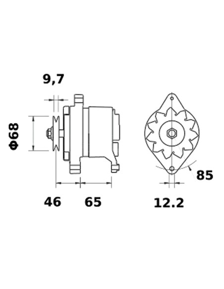 Alternatore trattore 2.9439.570.0 14V 55A per macchine agricole