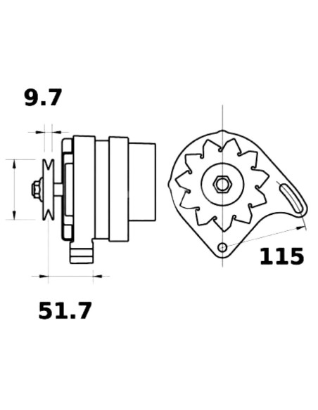 Alternatore trattore 1157269 14V 45A per macchine agricole