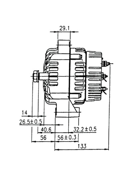 Alternatore per Trattore 14V 85A 3655838M91