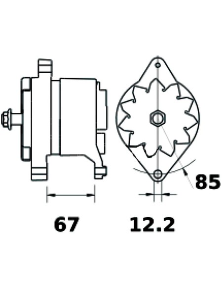 Alternatore trattore 84402419 14V 65A per macchine agricole