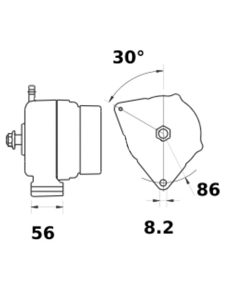 Alternatore trattore 294394600 14V 85A per macchine agricole