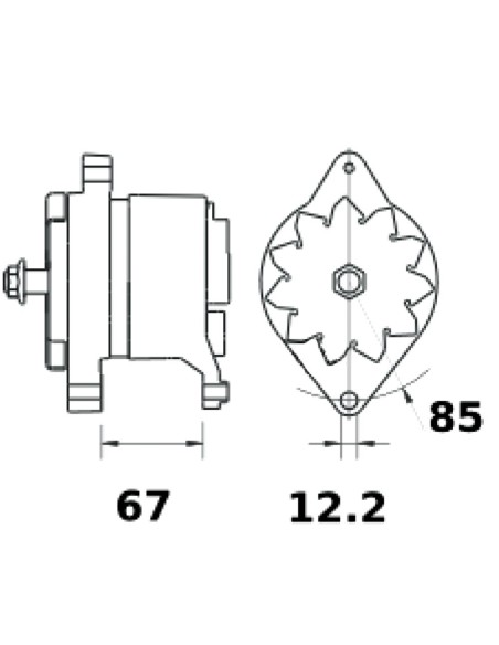 Alternatore trattore 2.9439.732.0 14V 80A per macchine agricole