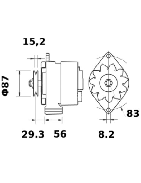 Alternatore trattore 2.9439.030.0 14V 33A per macchine agricole