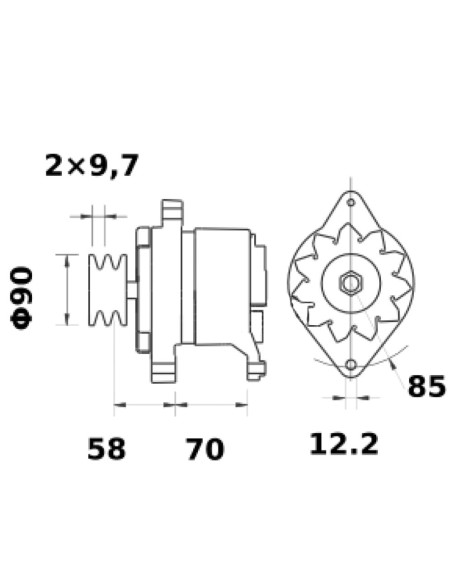 Alternatore trattore 4808511 14V 65A per macchine agricole