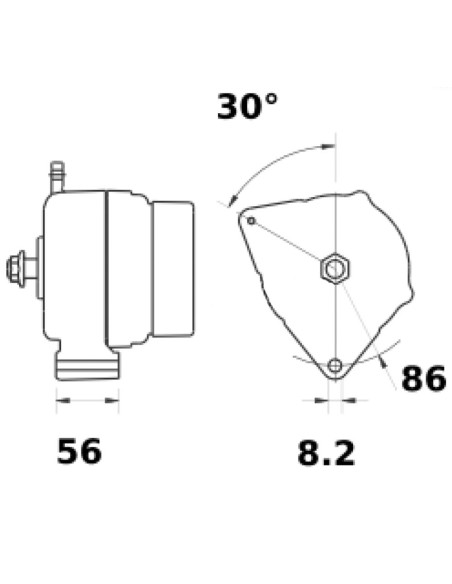 Alternatore trattore 2.9439.450.0/10 14V 85A per macchine agricole