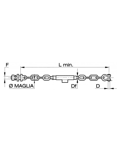 Catena Imbrigliamento 515mm Maglie 2+1 3683060M91