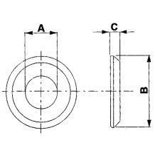 Distanziale per Rotule Senza Cono Ø28.4x64x7mm