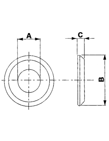 Distanziale per Rotule Senza Cono Ø28.4x64x7mm