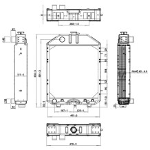 Radiatore 3666234M91 in Alluminio 475x660x110 mm