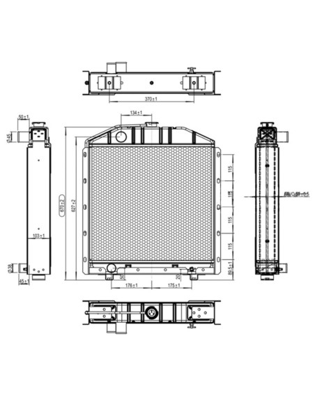 Radiatore 4951039 in Alluminio 603x670x103 mm