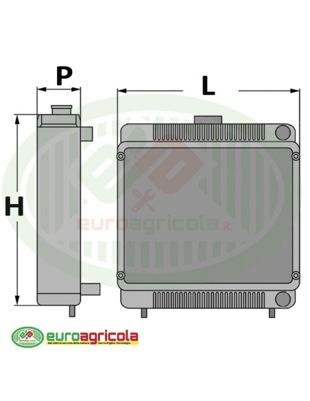 Radiatore S5169275 in Alluminio 555x615x105 mm
