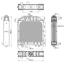 Radiatore S44908541 in Alluminio 470X565X105 mm