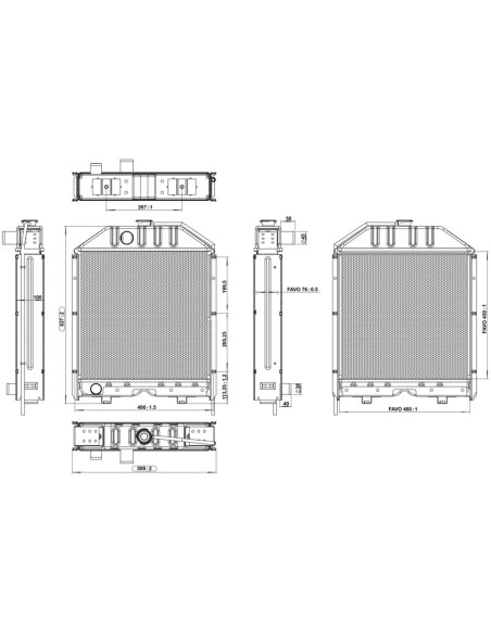 Radiatore S5153483 in Alluminio 509x627x100 mm