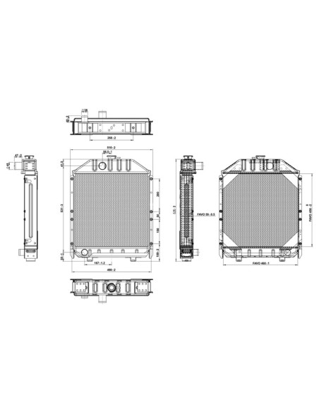 Radiatore 4973345 in Alluminio 510x680x80 mm