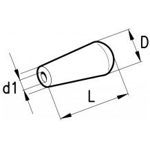 Pomello 12x68mm Montaggio a Pressione