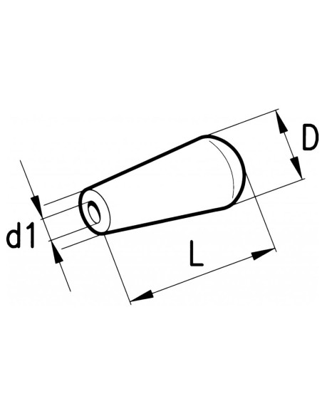 Pomello 12x68mm Montaggio a Pressione