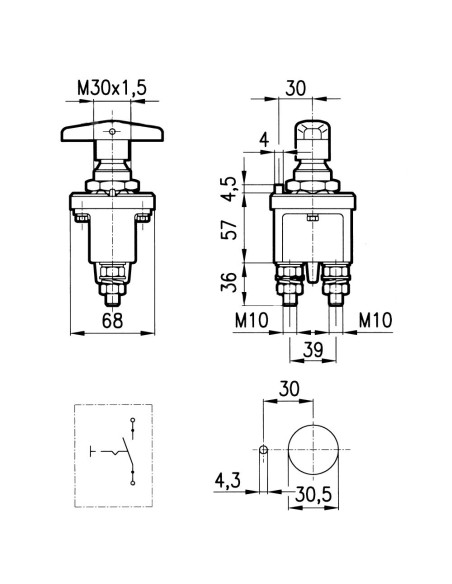 Interruttore Staccabatteria 250A 4822229