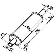 Silenziatore Marmitta Smaltata LANDINI 1427506M96