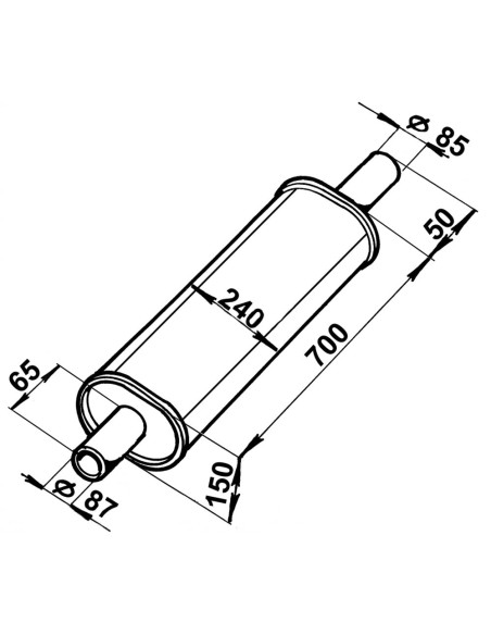 Silenziatore Marmitta Smaltata LANDINI 1427506M96