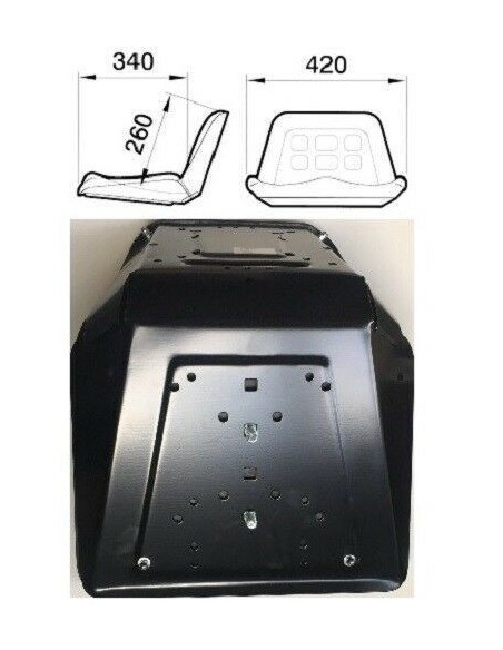 Sedile Culla senza guide e braccioli per Trattore