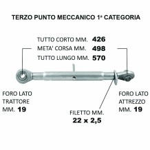Terzo Punto Meccanico Ø19.3 min 42.6cm / max 57cm