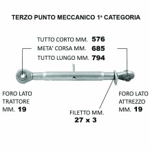 Terzo Punto Meccanico Ø19.3 min 57.6cm / max 79.4cm