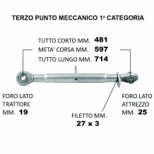 Terzo Punto Meccanico Ø19.3 min 48.1cm / max 71.4cm