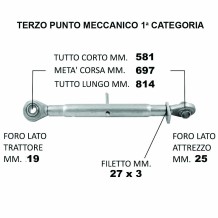 Terzo Punto Meccanico Ø19.3 min 58.1cm / max 81.4cm