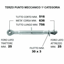 Terzo Punto Meccanico Ø25.4 min 51.6cm / max 75.6cm