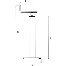 Servotimone Telescopico piede fisso 200 kg 40 cm