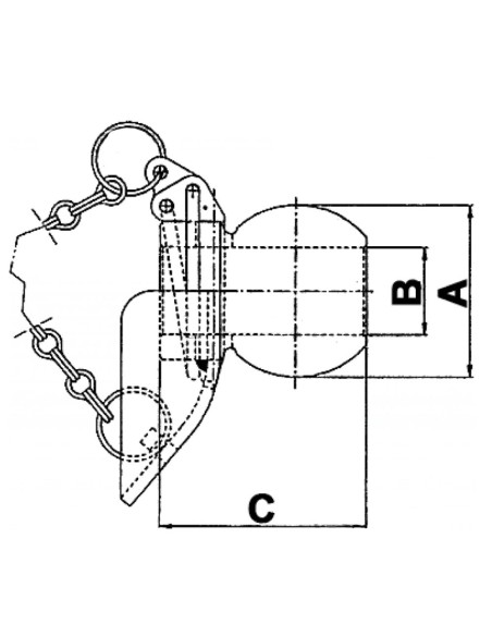 Rotula con Cono Guida Foro 37.1 mm Diametro Esterno 64 mm
