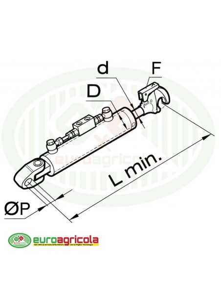 Terzo Punto Idraulico CASE 640mm