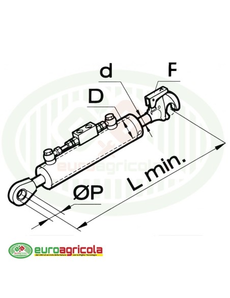 Terzo Punto Idraulico JOHN DEERE 550mm