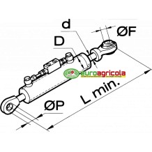 Terzo Punto Idraulico MASSEY FERGUSON 530mm