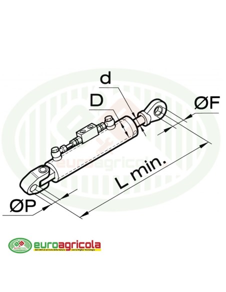 Terzo Punto Idraulico MASSEY FERGUSON 640mm