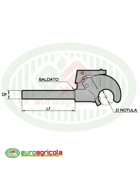 GANCIO SUPERIORE RAPID FILETTO 36x3mm