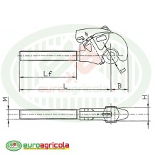 GANCIO SUPERIORE CBM FILETTO 27x3mm