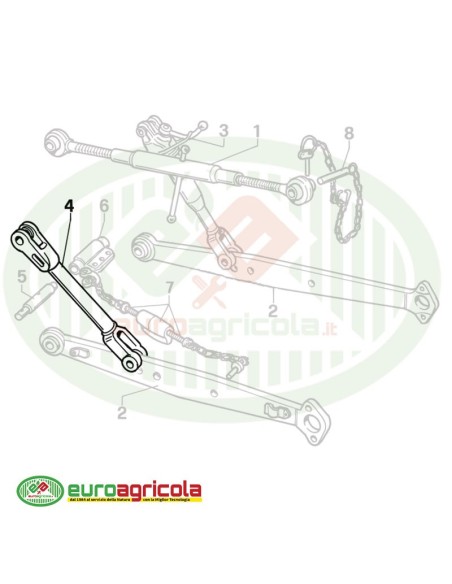 BRACCIO REGOLABILE DI SOLLEVAMENTO 400-480mm