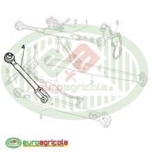 BRACCIO REGOLABILE DI SOLLEVAMENTO Ø22 430-580mm