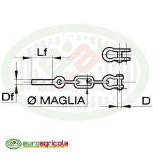 Mezza Catena SINISTRA Imbrigliamento 4 Maglie
