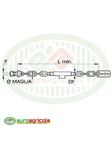 Catena Imbrigliamento 570mm Maglie 2+2