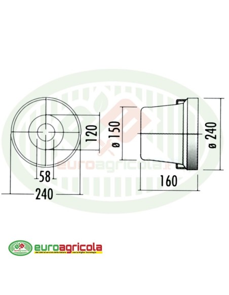 Controcuffia 240X160X150 mm